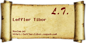Leffler Tibor névjegykártya